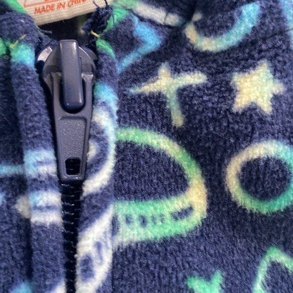 Cat & Jack cozy soft fleece onesie zip-front lounge/ pajamas - size medium 8/10 - Picture 5 of 5